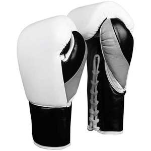 Guantes de Boxeo de Cuero Premium con Cordones, Transpirables, con Logotipo Personalizable, Calidad Profesional para Competencia - Product Image 1