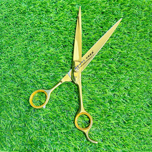 Hair Cutting Scissors Stainless Steel Barber Salon <b>Shears</b> Ultra Sharp High Quality Precision Hairdressing <b>Tool</b> Gold Color - Product Image 6