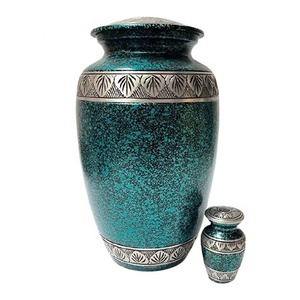 Urnas de cremación funeraria de metal precio al por mayor para acentos del hogar Cloisonne hecho a mano de alta calidad urna de cremación de aluminio para adultos - Product Image 3