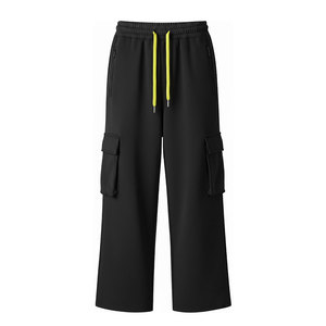 Pantalon large pour homme, coupe ample, design élégant, matière respirante, parfait pour les sorties décontractées et le streetwear - Product Image 1