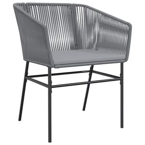 Conjunto de comedor para jardín gris y negro - Product Image 4