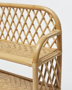 Traditional Hand Woven Rattan Shelving Beautiful Nursery Storage Solution Practical <b>Book</b> Display Shelf Home Accent Furniture - Product Image 3