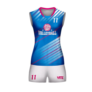 Uniforme de voleibol transpirable con logotipo personalizado del equipo, camiseta y pantalones cortos, ropa deportiva que absorbe la humedad para sesiones de entrenamiento. - Product Image 1
