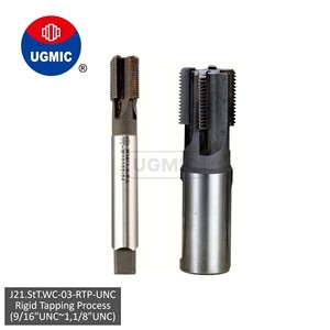 J21.StT.WC-03-R.T.P-9/16" 5/8" 3/4" 7/8" 1" 1,1/8" - เกลียว UNC - ดอกต๊าปคาร์ไบด์แบบเชื่อม (บราซ) แบบฟลูตตรง - ก้านเจาะแบบ JIS - Product Image 1