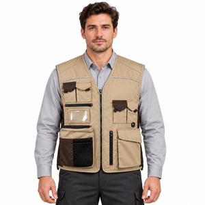 Chaleco de Trabajo Reflectante Unisex con Logotipo Personalizado, Multibolsillos, con Cierre Frontal y Paneles de Malla, para Técnicos de la Construcción - Product Image 4