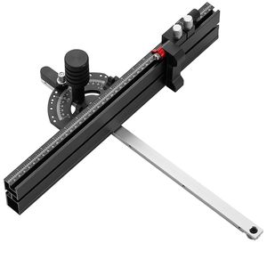 Goniometro di precisione in lega di alluminio 3/4FT X 3/8FT per sega da banco, 18 gradi, 15 angoli, parte per macchinari per la lavorazione del legno - Product Image 2