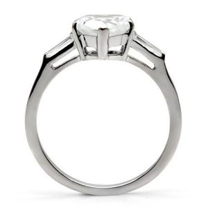 TK027 - Anello in Acciaio Inossidabile Lucidato a Specchio con Zirconi Cubici di Grado AAA - Piatti e Stoviglie - Product Image 4