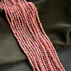 Cuentas redondas microfacetadas de rubí rojo natural de 2 mm, cuentas de piedras preciosas sueltas con corte de diamante, cuentas de rubí para la fabricación de joyas, venta al por mayor. - Product Image 5