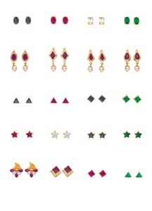 Últimos Pendientes de Oro Amarillo Sólido de 22K y Adornos Tradicionales Indios con Esmalte Meenakari y Gemas de Circonita Cúbica de Lujo para Mujer - Product Image 3