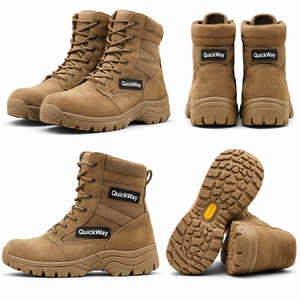 Botas de Trabajo de Seguridad con Cordones de Cuero QuickWay para Hombre, Calzado de Exterior Resistente y Antideslizante - Product Image 5