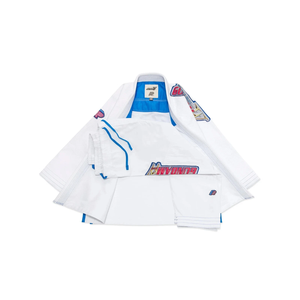 Kimono de Jiu-Jitsu Brésilien en Coton Blanc 450 GSM avec Sac de Transport, Tissage Perlé, Léger, pour Compétition et Entraînement, Personnalisable OEM - Product Image 3