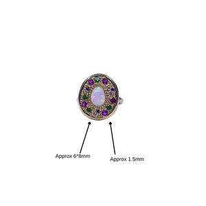 Wedding Wear 925 Sterling Silver Gold Plated Jewelry Opal Gemstone Women Wear Classic <b>Couple</b> <b>Ring</b> - Product Image 4