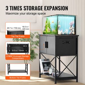 Supporto per Acquario in Acciaio e MDF da 29 Galloni (28,7 x 16,5 x 30) con Capacità di Carico di 242,5 Libbre, Adatto per Ufficio, per Vasche di Pesci e Tartarughe - Product Image 4