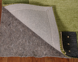 พรมขนสัตว์ทอมือคุณภาพสูง สีเขียวพื้นหลากสี  ไม่ลื่น  ผลิตด้วยมือ เป็นมิตรกับสิ่งแวดล้อม เหมาะสำหรับห้องนั่งเล่น เด็ก และใช้ในเชิงพาณิชย์ - Product Image 5