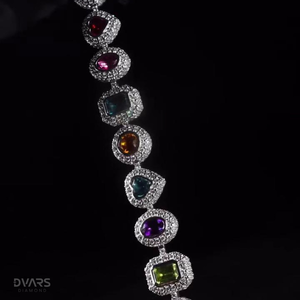 Pendentif/Charmes de luxe en moissanite multiforme arc-en-ciel plaqué or 18 carats, bijoux de fête en argent 925 pour hommes, femmes, enfants, unisexe - Product Image 5