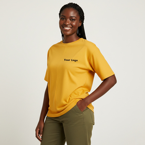 Camiseta de mujer de color sólido, 220 g/m², 100 % algodón, corte holgado, cuello redondo, transpirable, ecológica y cómoda. - Product Image 5