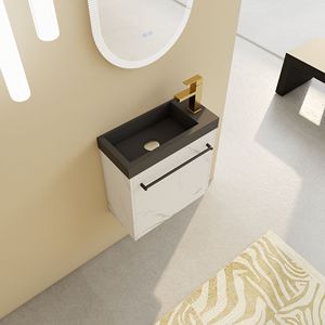 20\" <b>Wall</b> Mounted <b>Floating</b> Bathroom Vanity with Resin Sink and Soft-Close Cabinet Door - Product Image 6
