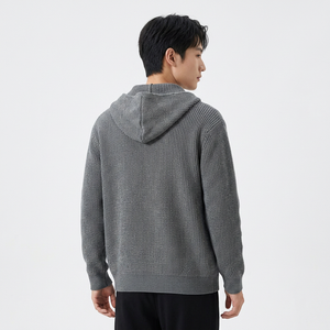 Suéter de Punto con Capucha para Hombre, Talla Grande, Color Sólido, Estilo Casual para Otoño, Antipilling, Diseño de Manga Regular - Product Image 4