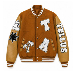 Chaqueta Varsity Personalizada, Chaqueta Universitaria de Moda, Chaqueta Varsity de Invierno con Letras, Chaqueta Varsity de Béisbol Universitaria para Hombre - Product Image 1
