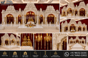 Elegante Decoración de Mandap con Temática Tirupathi para Bodas del Sur de la India, Mandap de Lujo con Temática Manavarai para Bodas Tamalesas - Product Image 6