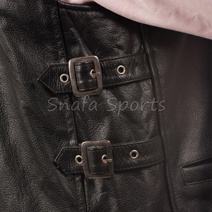 OEM Serviced Vintage Black <b>Vests</b> Men Natural Genuine Leather Jacket Sleeveless Reasonable Price Leather <b>Vest</b> For Men's - Product Image 4