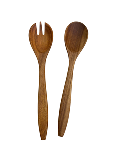 Cuillère et fourchette en bois légères, forme unique, résistantes au four, ustensiles idéaux pour le thé et les desserts, fabriquées au Vietnam - Product Image 6