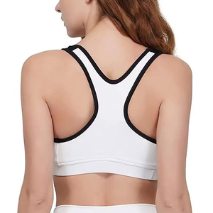New Arrival Custom Made Great Quality Breathable Quick Dry Women's <b>Strapless</b> Sports <b>Bra</b> 100% Cotton Medium Support Front Plaid - Product Image 2