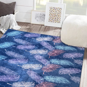 Tapis en polyester moderne haute densité anti-allergie gaufré antidérapant pour enfants Motif abstrait fabriqué à la machine pour le salon - Product Image 2