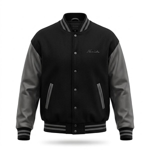 Vestes universitaires d'hiver pour hommes, nouvelle conception, best-seller, logo personnalisé, couleur unie, motif uni, manches longues, 100% laine, écologiques - Product Image 1