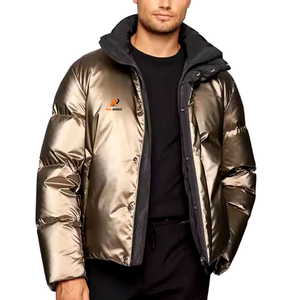 Vestes d'hiver matelassées personnalisées avec logo pour hommes, vente en gros, vestes à bulles élégantes pour hommes, nouvelle mode, manteaux en duvet multicolores pour hommes - Product Image 1