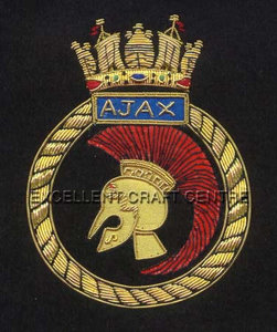 Écusson brodé personnalisé AJAX avec motif Aigle Couronné, à coudre en dentelle, badge en tissu avec épingle de sûreté pour vêtement, style circulaire - Product Image 5