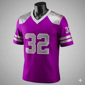 Jersey de Fútbol Americano Personalizado OEM, Corto, Transpirable, Unisex, Diseño Totalmente Personalizado, Última Llegada, Jersey para Fanáticos, Precio Económico - Product Image 1