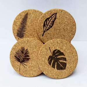 Ensemble de sous-verres en bois de style bohème, ronds, couleur personnalisée, écologiques, fournitures pour hôtels et restaurants, articles cadeaux - Product Image 2