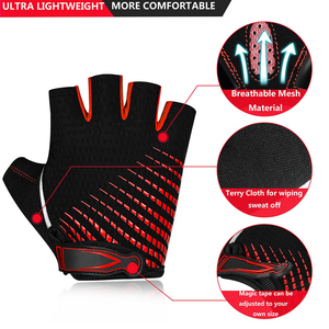 Gants de cyclisme personnalisés à demi-doigts, fabrication OEM sous marque privée, paume rembourrée, approvisionnement en gros pour les détaillants mondiaux de vélos - Product Image 4