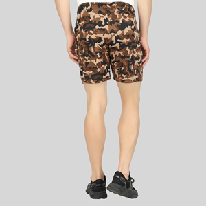 <b>Black</b> Quick Dry <b>Men</b> Gym <b>Shorts</b> Mid Waist Elastic Waist Athletic Training <b>Shorts</b> with Side Pocket - Product Image 4