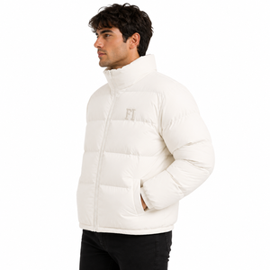 Vestes matelassées thermiques personnalisées pour hommes, col montant, fermeture éclair intégrale, vêtements d'extérieur décontractés d'hiver, streetwear rembourré, veste OEM pour l'extérieur - Product Image 3