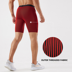 Men's XL Size Elastic Ribbed Workout <b>Tights</b> Quick Dry Gym Fitness Shorts Mid Waist Solid <b>Pattern</b> Breathable Woven Compression - Product Image 4