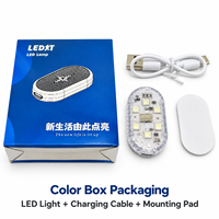 Lampe tactile LED pour voiture, rechargeable par USB, éclairage d'ambiance intérieur, lampe de lecture, 6 LED, éclairage de l'espace des pieds, vente en gros