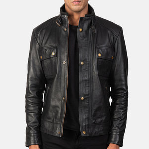 Chaqueta de Cuero para Hombre de Estilo Lujoso, Buena Calidad, Precio Bajo, con Cierre, Envío Directo, Precio con Descuento, Chaqueta de Cuero Estilo Motero - Product Image 4