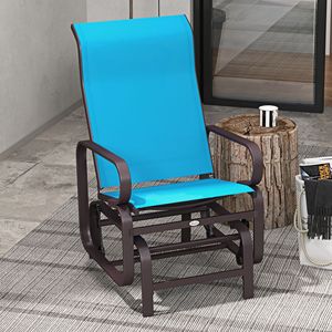 Sedia a dondolo leggera blu per campeggio e picnic - Product Image 2