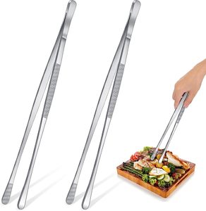 Bulk Sale Tongs with Hook Top Quality Restaurant Tools Stainless Steel Cooking Bbq Clip Serving Food Tweezer Long Tongs - Product Image 1
