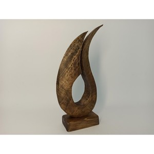 Handmade Wooden Abstract Sculpture Modern Art Decor Tabletop <b>Ornament</b> Living Room Decoration Irregular Shape Wood Craft KHOOSI - Product Image 3