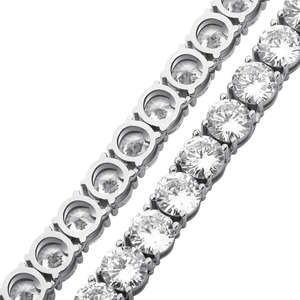 Top Selling Custom Length Iced Link Tennis Chain Necklace Hip Hop Bling Moissanite Wholesale Price - Product Image 5