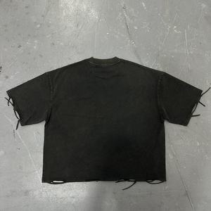 Camisetas Oversize de Algodón 100% de Alto Gramaje con Estampado Gráfico, Estilo Vintage Desgastado y Bajo Cortado, de Corte Holgado, para Venta al por Mayor - Product Image 3