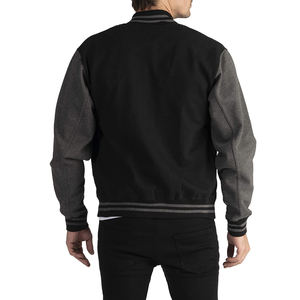 Blouson universitaire premium pour homme, chaud en polaire, style Letterman, logo personnalisé, boutons-pression, usage quotidien, hiver, vente en gros OEM, direct usine - Product Image 5