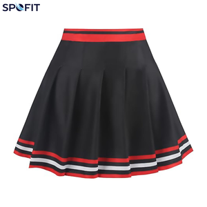 Customized Printed Cheerleading Uniforms Wholesale OEM 100% Polyester Sets <b>Elasticity</b> Crop Top <b>Skirt</b> - Product Image 5