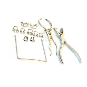 Kit d'instruments dentaires manuels professionnels pour parodontie, avec plaques de fixation de barrage en caoutchouc, en acier inoxydable, certifié CE, pour la santé bucco-dentaire - Product Image 4