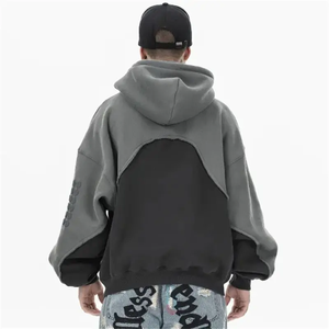 Sudadera con capucha bordada de forro polar grueso unisex de alta calidad, sudaderas con capucha de doble forro polar para hombre. - Product Image 5