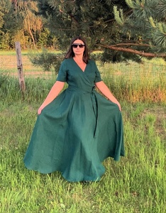 New Arrival Mother of the Bride Elegant Cotton Floor-Length A-Line Eco-Friendly Wrap <b>Dress</b> Mother of the Groom for Women - Product Image 1