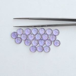 6mm naturel brésil améthyste Rose coupe ronde lisse Cabochon pierres précieuses de haute qualité bijoux faits à la main du fabricant en gros - Product Image 3